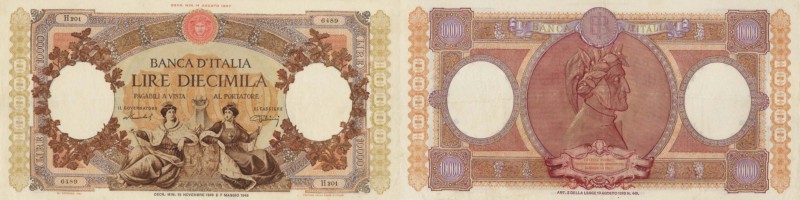 Banca d’Italia – 10.000 Lire Repubbliche marinare Medusa 15/11/1949 H201 6489 – ...