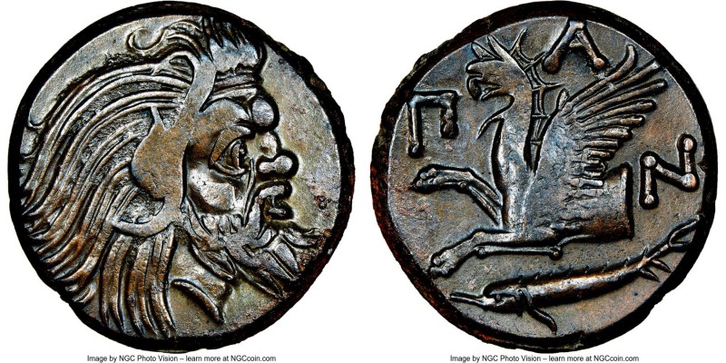 CIMMERIAN BOSPORUS. Panticapaeum. Ca. 4th century BC. AE (21mm, 12h). NGC Choice...