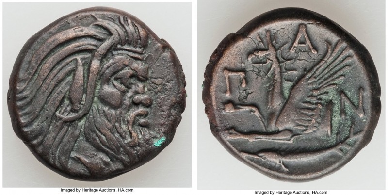 CIMMERIAN BOSPORUS. Panticapaeum. Ca. 4th century BC. AE (21mm, 8.10 gm, 12h). X...