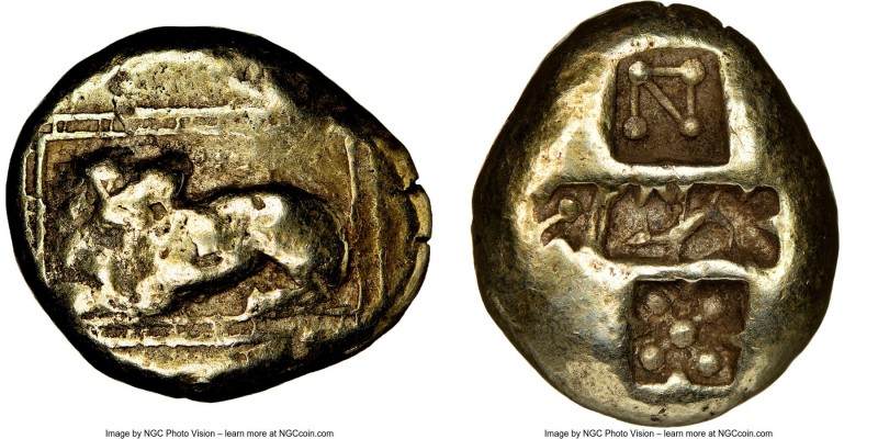 IONIA. Miletus. Ca. 600-550 BC. EL stater (21mm, 13.93 gm). NGC Fine 5/5 - 3/5 L...
