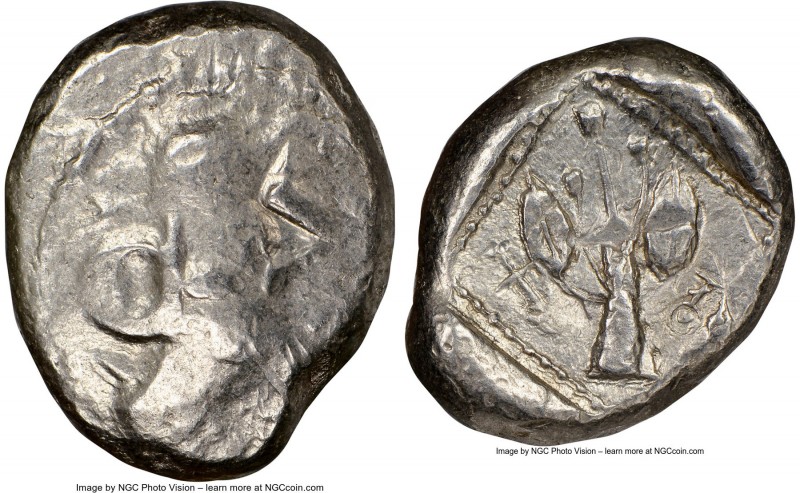 CYPRUS. Uncertain mint. Ca. early 5th century BC. AR stater (22mm, 9h). NGC VF. ...