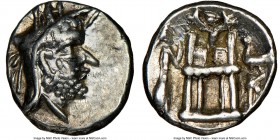 PERSIS KINGDOM. Uncertain king (2nd century BC). AR obol (9mm, 0.64 gm, 10h). NGC AU 5/5 - 5/5. Head of king to right, wearing diadem and kyrbasia dec...