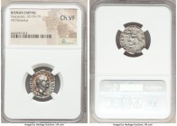 Vespasian (AD 69-79). AR denarius (20mm, 5h). NGC Choice VF. Rome, AD 74. IMP CAESAR VESPASIANVS AVG, laureate head of Vespasian right / PON MAX-TR P ...