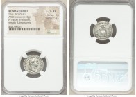 Titus (AD 79-81). AR denarius (18mm, 3.50 gm, 6h). NGC Choice XF 5/5 - 5/5. Rome, 1 January-30 June AD 80. IMP•TITVS CAES VESPASIAN AVG P M•, laureate...