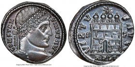Constantine I the Great (AD 307-337). AE3 or BI nummus (19mm, 2.59 gm, 1h). NGC MS 4/5 - 5/5. Arles, 3rd officina, AD 327. CONSTAN-TINVS AVG, laureate...