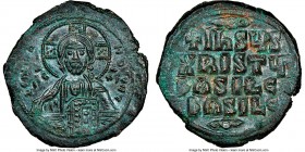 Anonymous. Class A3. Time of Basil II and Constantine VIII (AD 1020-1028). AE follis (29mm, 10.72 gm, 6h). NGC MS 5/5 - 4/5. Constantinople. +EMMA-NOV...