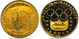 Republic gold "IX Winter Olympics Games" Medal 1964 MS64 NGC, 20mm. 3.46gm. By Ferdinand Welz. IX OLYMPISCHE WINTER SPIELE 1964 INNSBRUCK Monument in ...