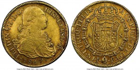 Ferdinand VII gold 8 Escudos 1817 So-FJ AU55 NGC, Santiago mint, KM78. AGW 0.7816 oz. 

HID09801242017
