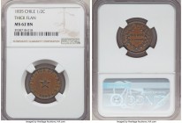 Republic 1/2 Centavo 1835 MS62 Brown NGC, Soho mint, KM114. Thick flan variety. 

HID09801242017