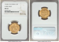 Republic gold 5 Pesos 1924-B MS62 NGC, Bogota mint, KM201.1. Large bust type. AGW 0.2355 oz.

HID09801242017