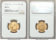 Frederik VIII gold 20 Kroner 1910 (h)-VBP MS64 NGC, Copenhagen mint, KM810. AGW 0.2593 oz. 

HID09801242017