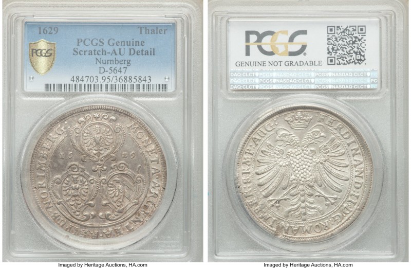 Nürnberg. Free City Taler 1629 AU Details (Scratch) PCGS, KM94, Dav-5647. 

HID0...