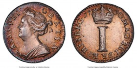 Anne 4-Piece Certified Maundy Set 1710 PCGS, 1) Penny - AU Details (Cleaned), KM512, S-3598 2) 2 Pence - AU58, KM513, S-3597A 3) 3 Pence - AU58, KM514...