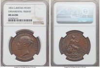 Victoria Penny 1855 MS64 Brown NGC, KM739, S-3948, Ornamental trident variety. 

HID09801242017