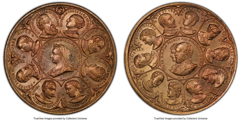 Victoria copper "Diamond Jubilee" Medal ND (1897) MS66 Red PCGS, BHM-3603. By A....