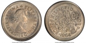 Elizabeth II Mint Error - Brodstruck 6 Pence 1964 MS64 PCGS, KM903. Well centered broadstruck issue. 

HID09801242017
