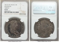 Zacatecas. Ferdinand VII 8 Reales 1821 Zs-RG XF40 NGC, Zacatecas mint, KM111.5. "HISPAN". Onyx and olive-gray old tone. 

HID09801242017