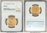 Estados Unidos gold 20 Pesos 1917 MS62 NGC, Mexico City mint, KM478. AGW 0.4822 oz.

HID09801242017