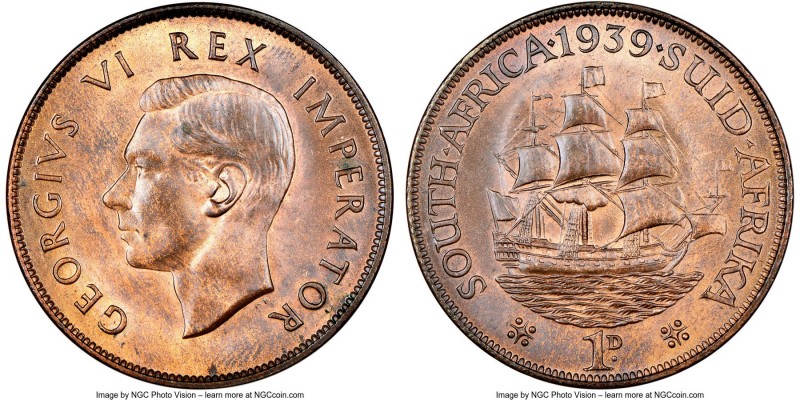 George VI Penny 1939 MS64+ Red and Brown NGC, KM25.

HID09801242017