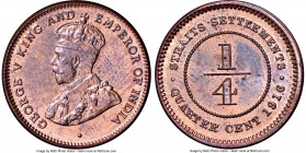 British Colony. George V 1/4 Cent 1916 MS64 Red and Brown NGC, KM27. One year type. 

HID09801242017