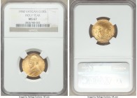 Pius XII gold 100 Lire MCML (1950) MS67 NGC, KM48. Opening of the Holy Year door. AGW 0.1502 oz.

HID09801242017