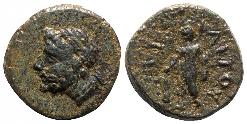 Sicily, Iaitos, c. 2nd-1st century BC. Æ (16mm, 4.10g, 6h). Laureate head of Zeu...