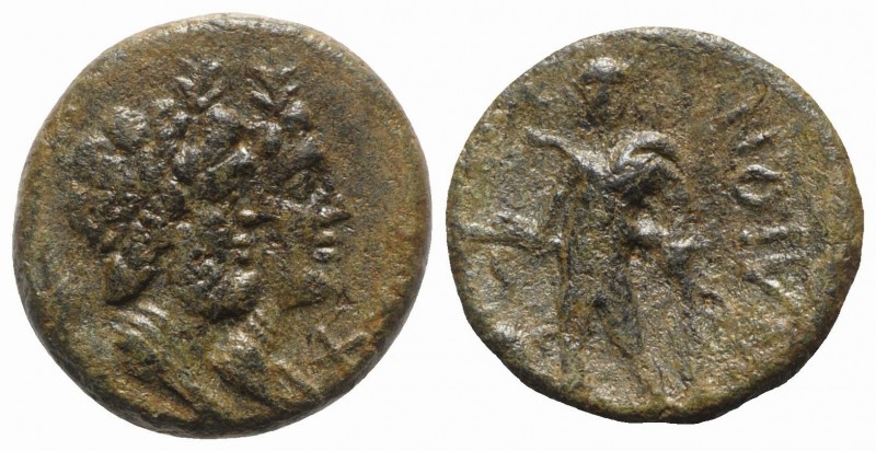 Sicily, Katane, late 3rd century BC. Æ (16mm, 4.70g, 6h). Jugate busts of Serapi...