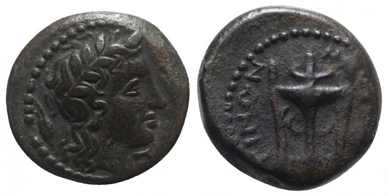 Sicily, Morgantina, c. 339/8-317 BC. Æ Hexas (14mm, 3.90g, 6h). Laureate head of...