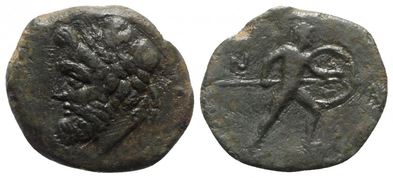 Sicily, Nakona, c. 3rd-2nd century BC. Æ (17mm, 3.06g, 6h). Laureate head of Pos...