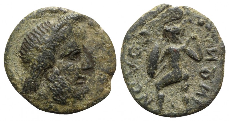 Sicily, Soloi, late 2nd - early 1st century BC. Æ (14.5mm, 2.56g, 9h). Head of P...