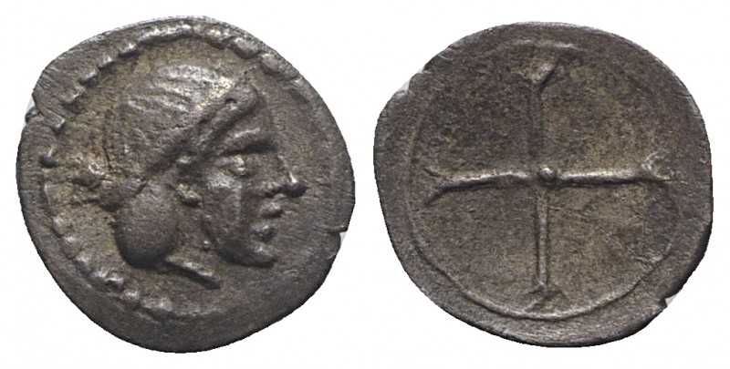 Sicily, Syracuse. Hieron I (478-466 BC). AR Obol (9mm, 0.31g), c. 475-470. Diade...