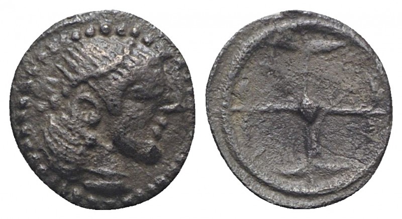 Sicily, Syracuse. Hieron I (478-466 BC). AR Obol (8mm, 0.51g), c. 475-470. Diade...