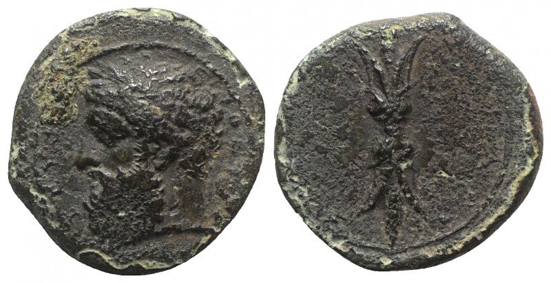 Sicily, Syracuse, c. 344-339/8 BC. Æ (16mm, 2.83g, 3h). Laureate head of Zeus El...