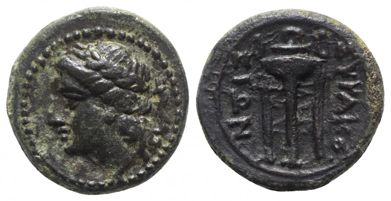 Sicily, Syracuse. Roman rule, after 212 BC. Æ (13mm, 1.89g, 5h). Laureate head o...