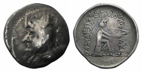 Kings of Parthia, Phriapatios to Mithradates I, c. 185-132 BC. AR Drachm (20mm, 4.05g, 12h). Hekatompylos. Head l., wearing bashlyk. R/ Archer (Arsake...