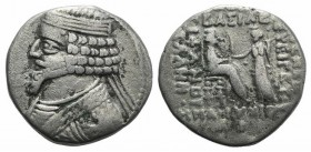 Kings of Parthia, Phraates IV (c. 38/7-2 BC). BI Tetradrachm (28mm, 13.96g, 12h). Seleukeia on the Tigris, 38-2 BC. Diademed bust l. R/ Phraates seate...