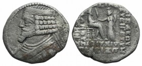Kings of Parthia, Phraates IV (c. 38/7-2 BC). BI Tetradrachm (30mm, 13.66g, 1h). Seleukeia on the Tigris, year 287 (January 26 BC). Diademed bust l. R...