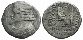 Kings of Parthia, Phraates IV (c. 38/7-2 BC). BI Tetradrachm (28mm, 13.78g, 12h). Seleukeia on the Tigris, year 288 (April 24 BC). Diademed bust l. R/...