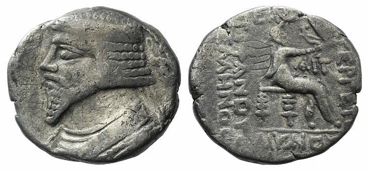 Kings of Parthia, Phraatakes (c. 2 BC-AD 4). BI Tetradrachm (26mm, 13.60g, 12h)....