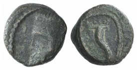 Kings of Parthia, Artabanos IV (c. AD 10-38). Æ Chalkous (10mm, 1.73g, 1h). Ekbatana. Diademed bust l. R/ Cornucopia. Sellwood 63.27. Good Fine - near...