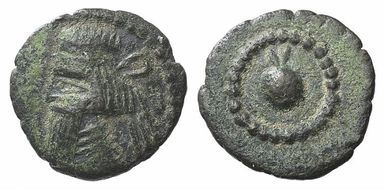 Kings of Parthia, Artabanos IV (c. AD 10-38). Æ Chalkous (12mm, 1.35g, 12h). Ekb...