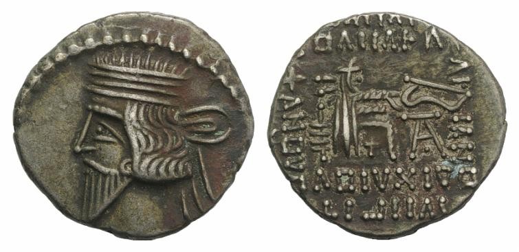 Kings of Parthia, Pakoros I (c. AD 78-120). AR Drachm (18mm, 3.66g, 12h). Ekbata...