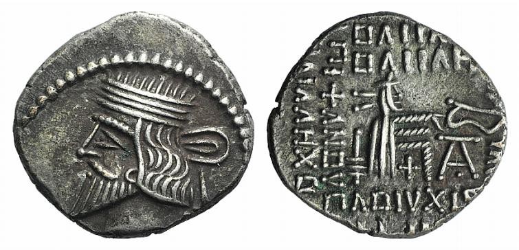 Kings of Parthia, Pakoros I (c. AD 78-120). AR Drachm (19mm, 3.88g, 12h). Ekbata...
