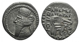 Kings of Parthia, Pakoros I (c. AD 78-120). AR Drachm (18mm, 3.46g, 12h). Ekbatana. Diademed bust l., wearing long, pointed beard. R/ Archer (Arsakes ...
