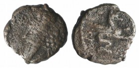 Kings of Parthia, Osroes I (c. AD 109-129). Æ Chalkous (10mm, 1.25g, 12h). Ekbatana. Diademed bust l. R/ Griffin r. Sellwood 80.29. Good Fine - near V...