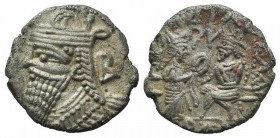 Kings of Parthia, Vologases IV (AD 147-191). BI Tetradrachm (26mm, 12.42g, 12h). Seleukeia on the Tigris, year 490 (August AD 178). Diademed and drape...