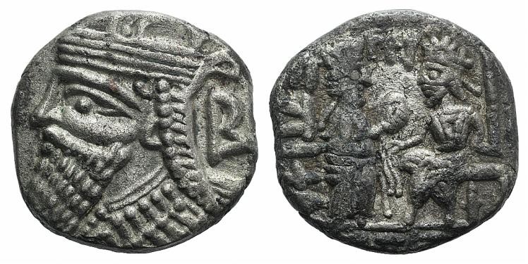 Kings of Parthia, Vologases IV (AD 147-191). BI Tetradrachm (25mm, 13.19g, 12h)....