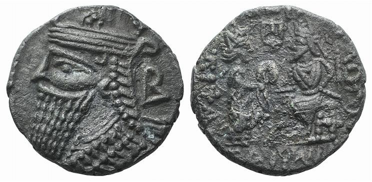 Kings of Parthia, Vologases IV (AD 147-191). BI Tetradrachm (27mm, 9.97g, 12h). ...