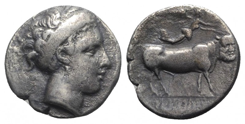 Southern Campania, Neapolis, c. 320-300 BC. AR Didrachm (20mm, 6.83g, 9h). Head ...