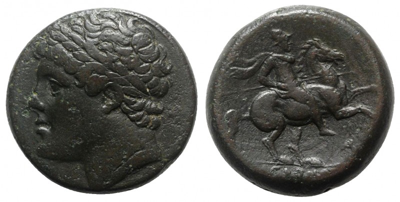 Sicily, Syracuse. Hieron II (275-215 BC). Æ (25.5mm, 18.66g, 1h). Laureate head ...